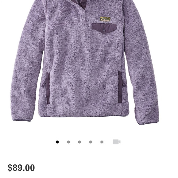 L.L Bean purple fuzzy quarter button up - Picture 6 of 6